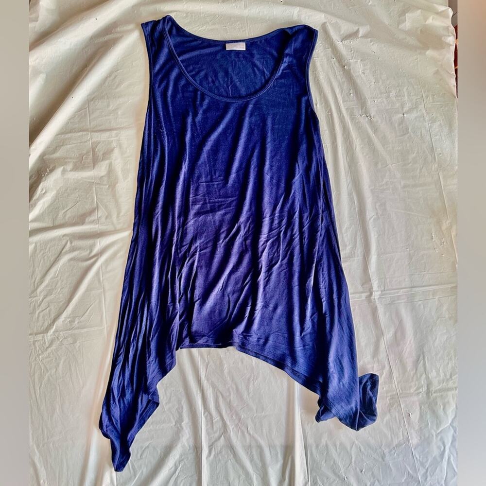 Free to Live Blue Tank Blouse L